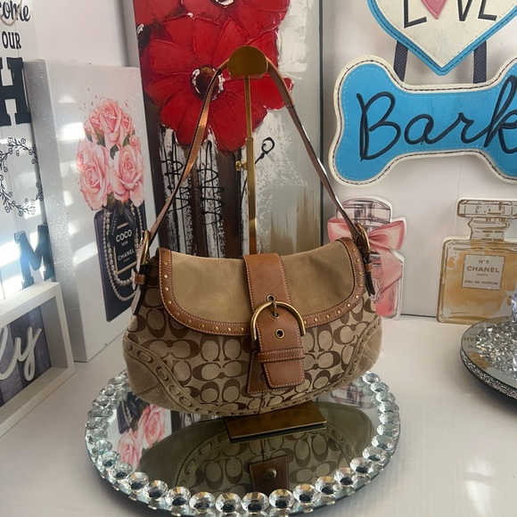 COACH Soho Studs Suede Mix Shoulder bag - Picture 13 of 15